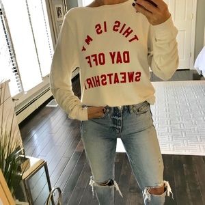Wildfox This is my day off sweatshirt XS